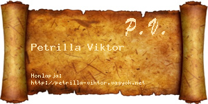 Petrilla Viktor névjegykártya